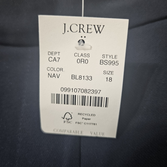 Classic Navy Blue Flowy Slacks - Picture 4 of 13